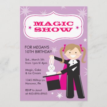 Magic Show Party Invitations by NanandMimis at Zazzle