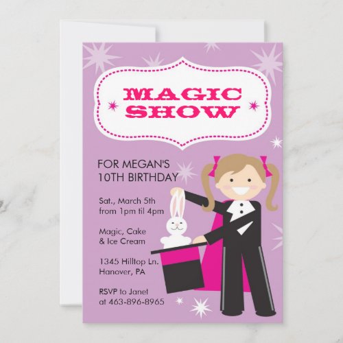 Magic Show Party Invitations