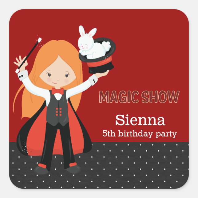 Magic Show Square Sticker (Front)