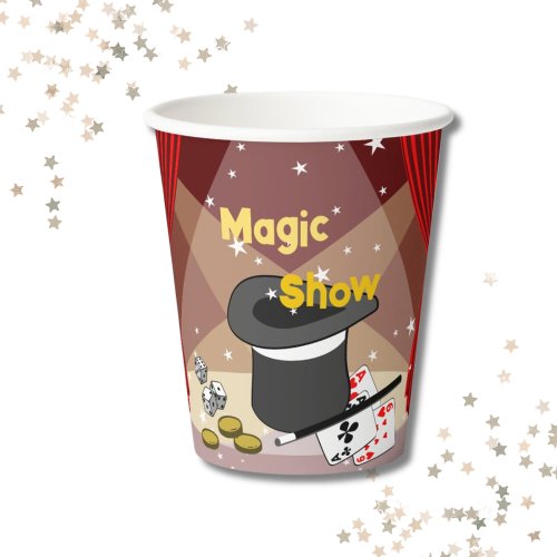 Magic Show Stage Red Birthday Party Paper Cups