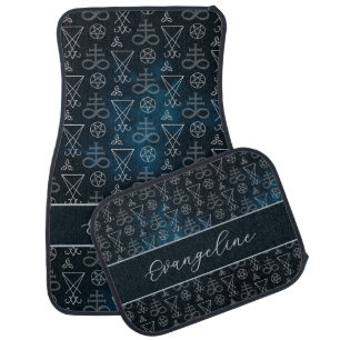 Magic Sigils And Symbols Persoalized Car Floor Mat