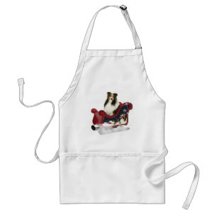 Magic Sleigh Sheltie Adult Apron