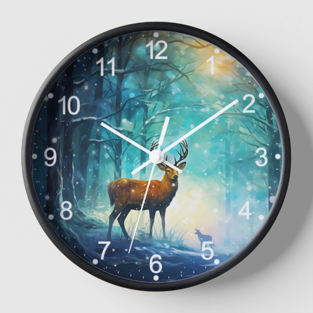 Magic Snowy Forest Art-82109 Clock (Front)