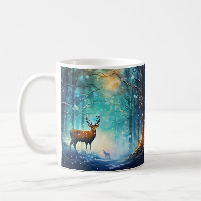Magic Snowy Forest Art-82109 Coffee Mug (Left)
