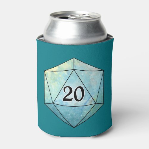 Magic sparkly d20 dice can cooler