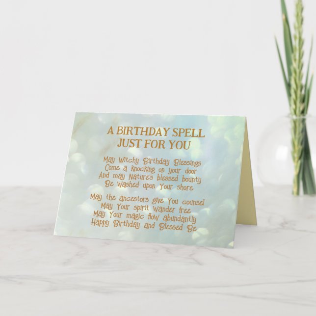 Magic Spell Birthday Card (Front)