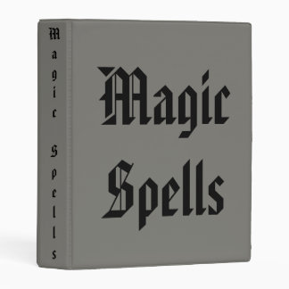 Magic Spells 3 Ring Mini Binder - Gray & Black