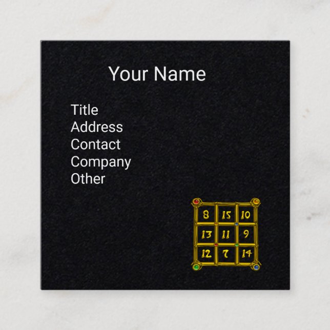 MAGIC SQUARE 33 , Black Paper Business Card (Front)
