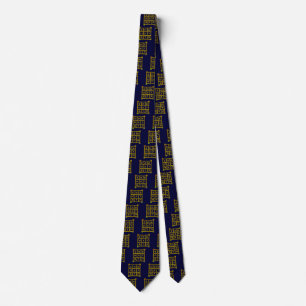 MAGIC SQUARE 33, blue Neck Tie