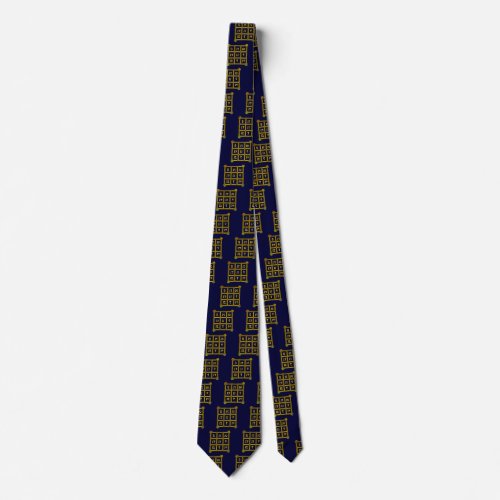 MAGIC SQUARE 33 blue Neck Tie