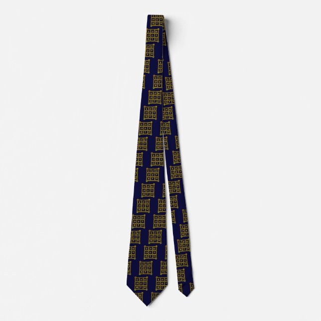 MAGIC SQUARE 33, blue Neck Tie (Front)