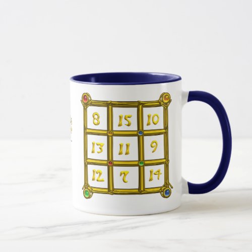 MAGIC SQUARE 33  BLUE TALISMAN MUG