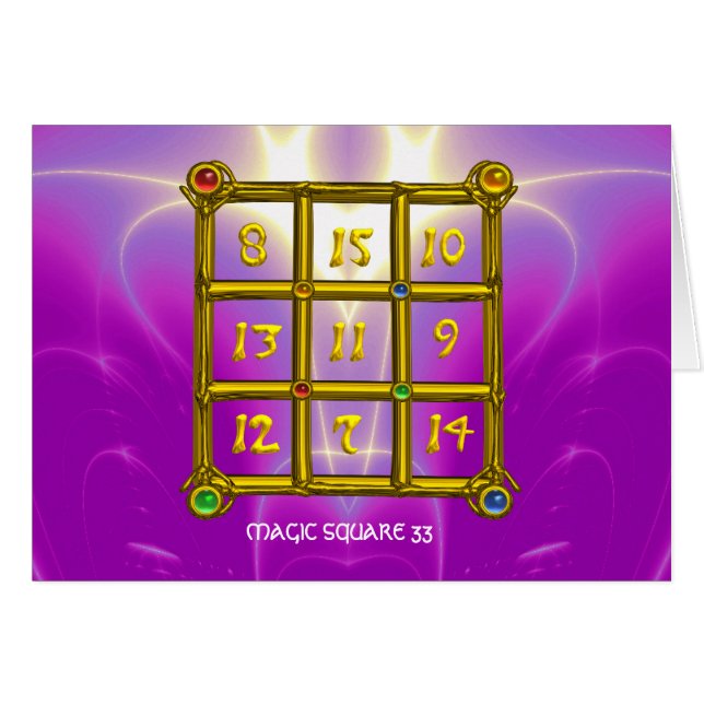 MAGIC SQUARE 33 CARDS (Front Horizontal)