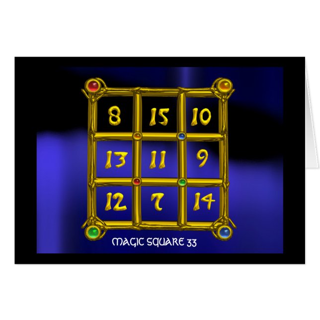 MAGIC SQUARE 33 CARDS (Front Horizontal)
