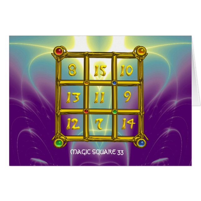 MAGIC SQUARE 33 CARDS (Front Horizontal)