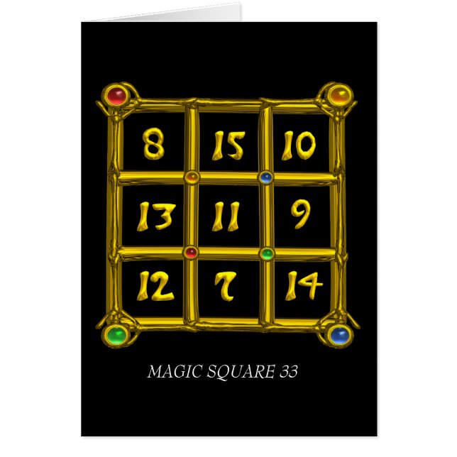 MAGIC SQUARE 33 CARDS (Front)