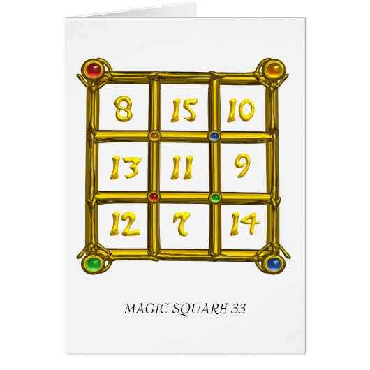 MAGIC SQUARE 33 CARDS (Front)