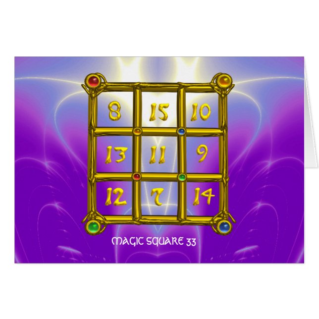 MAGIC SQUARE 33 CARDS (Front Horizontal)