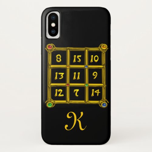 MAGIC SQUARE 33 MONOGRAM Black iPhone X Case