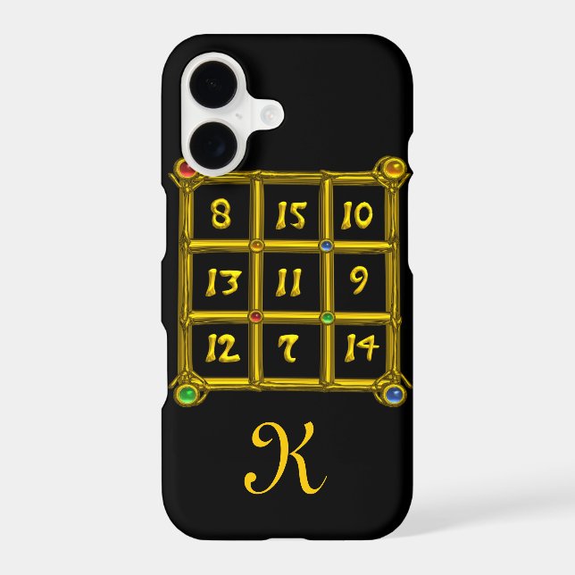 MAGIC SQUARE 33 MONOGRAM Black Iphone Case (Back)