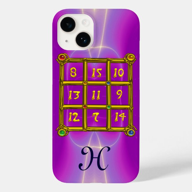 MAGIC SQUARE 33 MONOGRAM Pink Fuchsia, Purple Case-Mate iPhone Case (Back)