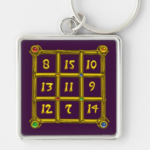 MAGIC SQUARE 33  Purple Keychain