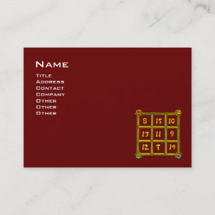 MAGIC SQUARE 33 ,Red Black Business Card