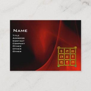 MAGIC SQUARE 33 , Red Black Business Card