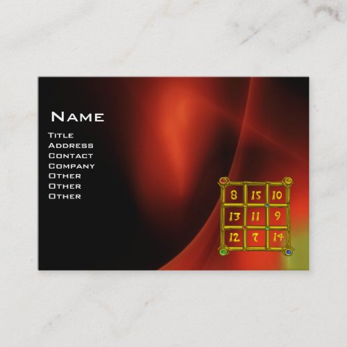 MAGIC SQUARE 33  Red Green Black Business Card