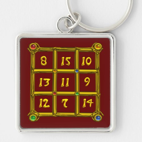 MAGIC SQUARE 33  Red Keychain