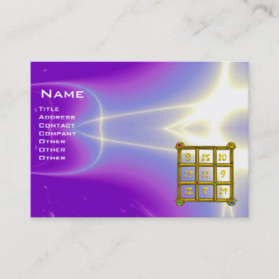 MAGIC SQUARE 33 Ultra Violet Purple Fractal Waves Business Card