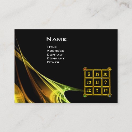 MAGIC SQUARE 33  Yellow Brown Black Business Card