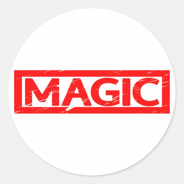 Magic Stamp Classic Round Sticker (Front)