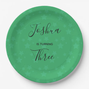 Magic Star birthday Green Circus Party Paper Plates