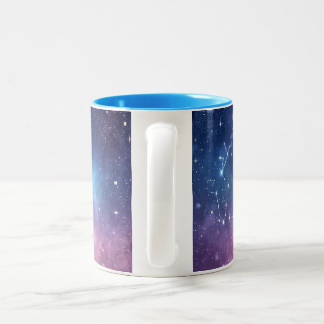 "Magic Starry Mug: Twinkle Your Day" Two-Tone Coffee Mug (Handle)