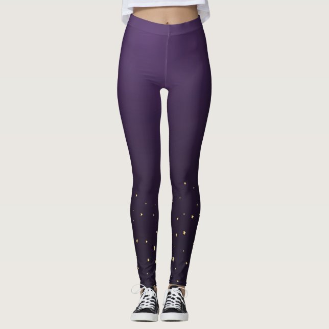 Magic stars night sky Leggings (Front)