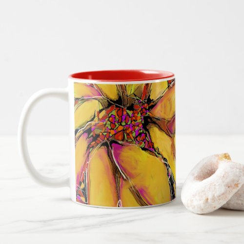 "Magic Sunflower" 11oz Two-tone Mug