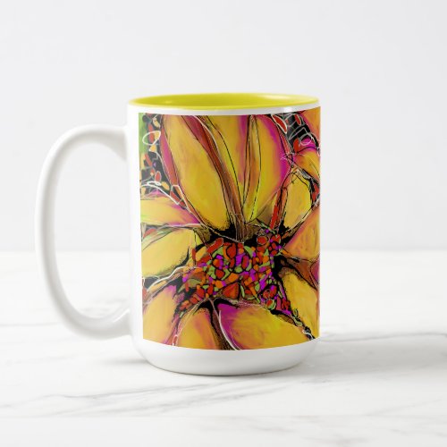 "Magic" Sunflower 15oz Two-Tone Mug