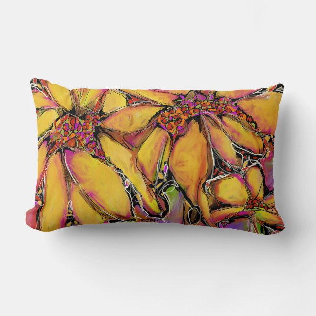 "Magic" Sunflower Lumbar Pillow (Front)