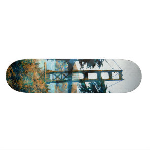 Magic Sunset Bridge Blue_orange Skateboard