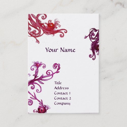 MAGIC SWIRL MONOGRAM ruby Business Card