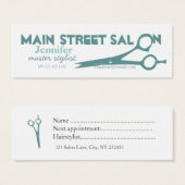 Magic Teal Blue Hair Salon Scissor Makeup Artist (Front & Back)