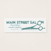 Magic Teal Blue Hair Salon Scissor Makeup Artist (Front)