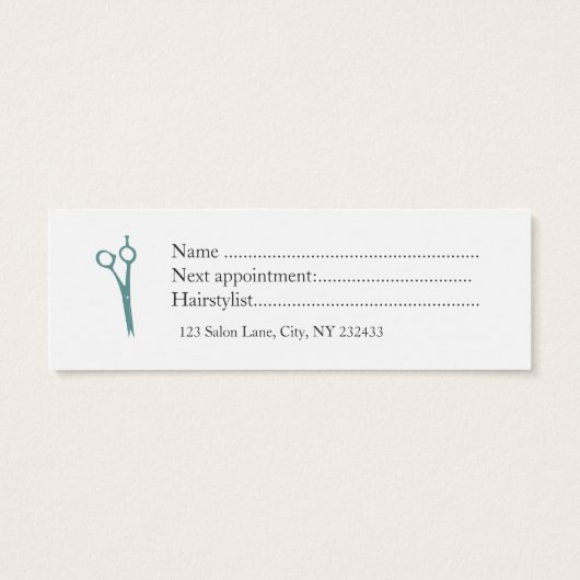 Magic Teal Blue Hair Salon Scissor Makeup Artist (Back)