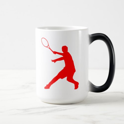 Magic tennis mug with color changing coating