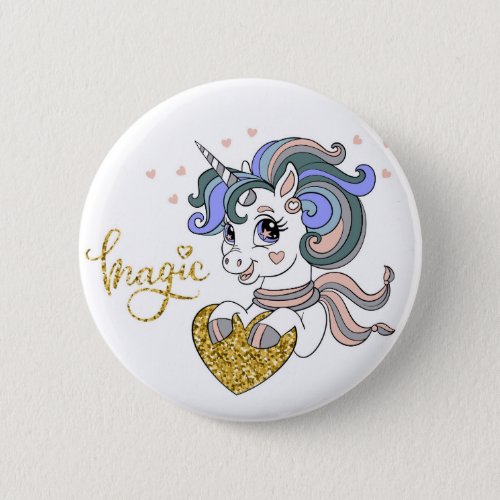 Magic The Unicorn  Button