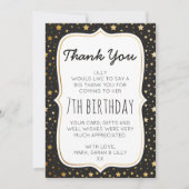 Magic themed birthday thank you card (Front)