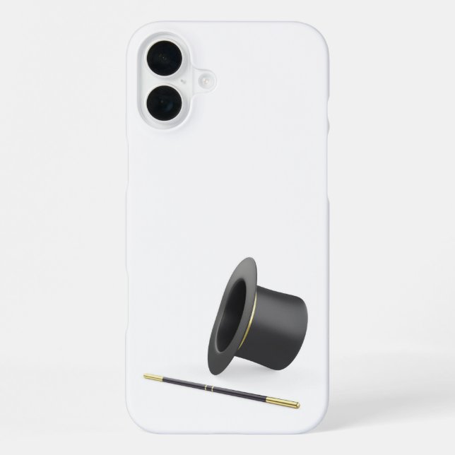 Magic top hat and magic wand iphone case (Back)