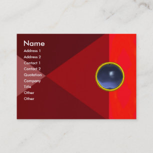 MAGIC TOPAZ  , bright vibrant red pink blue Business Card