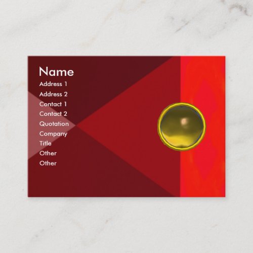 MAGIC TOPAZ   bright vibrant red pink yellow Business Card